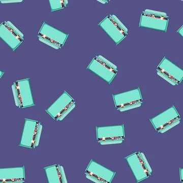 Seamless pattern play toy box cartoon vector イラスト素材