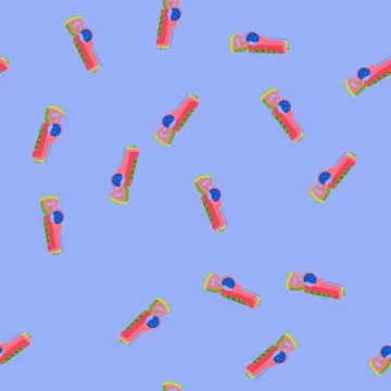 Seamless pattern play water gun cartoon vector Stock Illustration
