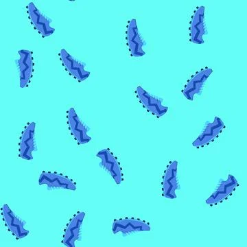 Seamless pattern player soccer boots cartoon vector Stock Illustration