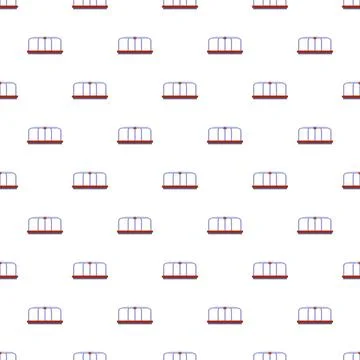 Seamless pattern with playground carousel fence railing Stock Illustration