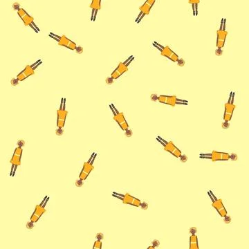 Seamless pattern playground doll toy cartoon vector イラスト素材