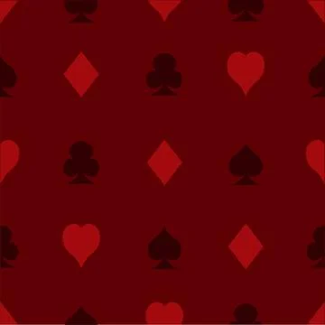 Seamless pattern with playing cards suits Stock Illustration