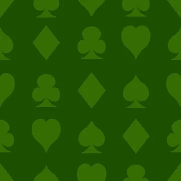 Seamless pattern with playing cards suits Stock Illustration