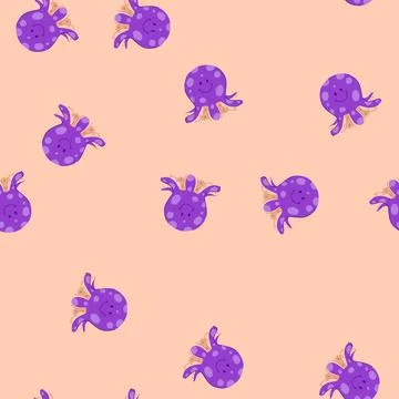 Seamless pattern playtime bath toy cartoon vector Stock Illustration
