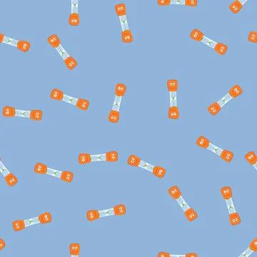 Seamless pattern playtime sand timer kids cartoon vector 스톡 일러스트