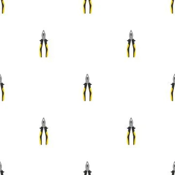 Seamless pattern with pliers icon. Repair symbols. Vector illustration. Stock Illustration