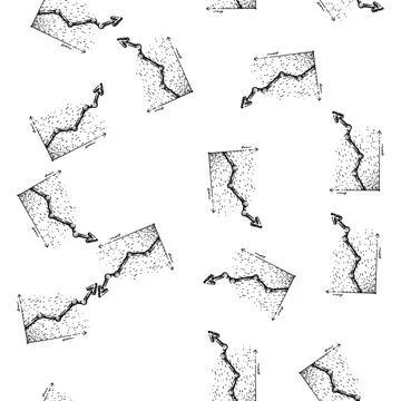 Seamless pattern plot graph sketch hand drawn 库存插图