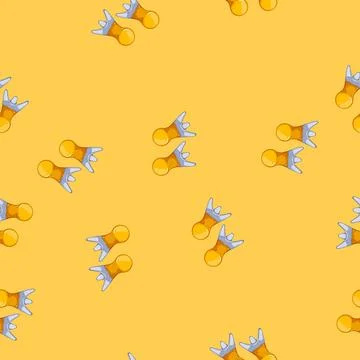 Seamless pattern plug earplugs noise cartoon vector Stock Illustration