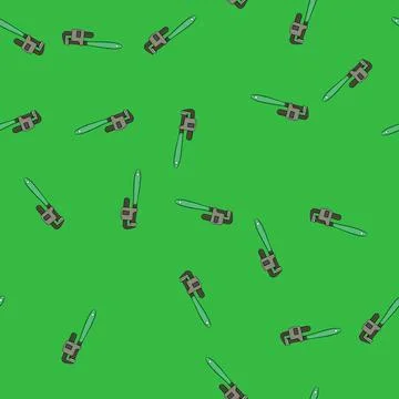 Seamless pattern plumber pipe wrench cartoon vector Stock Illustration