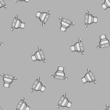 Seamless pattern plumbing sink drain cartoon vector Stockillustratie