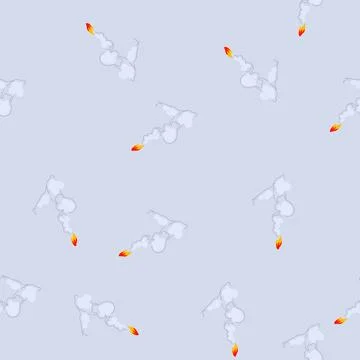 Seamless pattern plume rocket smoke trail cartoon vector イラスト素材