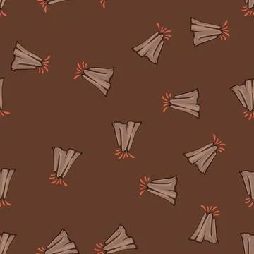 Seamless pattern plume volcano eruption cartoon vector Stock Illustration