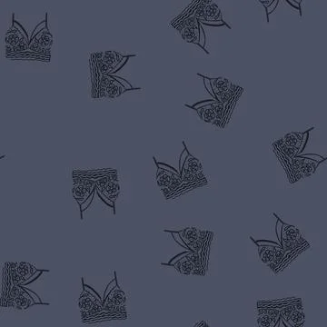 Seamless pattern plunge bra sexy cartoon vector Stock Illustration