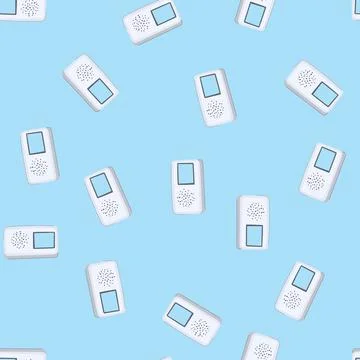 Seamless pattern pm25 air quality monitor cartoon vector Stock Illustration