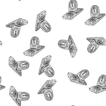 Seamless pattern Pocket sundial showing antique instrument measuring time Stock Illustration