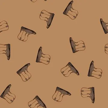 Seamless pattern pointed cowboy boots cartoon vector Stock Illustration