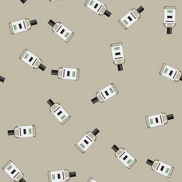 Seamless pattern polish exfoliating scrub cartoon vector Stock Illustration