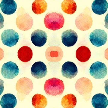 Seamless pattern of polka dot circles for background Stock Illustration