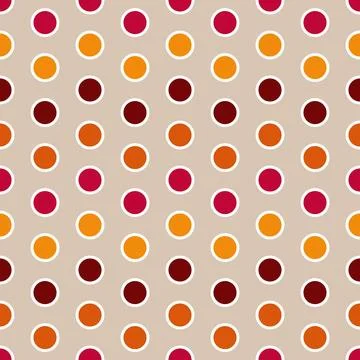 Seamless pattern polka dot overlap brown background design for decorating Stock Illustration