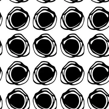 Seamless pattern. polka dot texture. doodle black on white background. vector イラスト素材