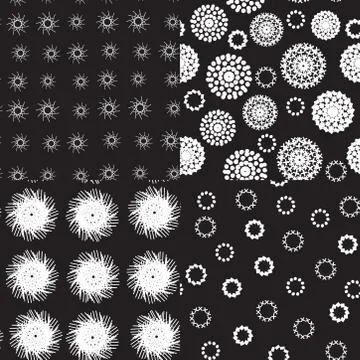 Seamless pattern polka dot texture on black background can be used for wallpa Stock Illustration