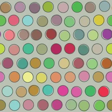 Seamless pattern polka dot. Vector background. Vintage wallpaper. 스톡 일러스트
