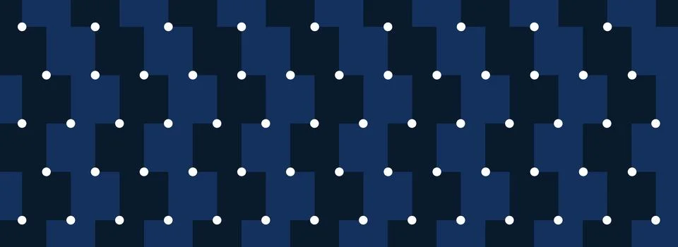 Seamless pattern with polka dots on a dark blue background Illustration