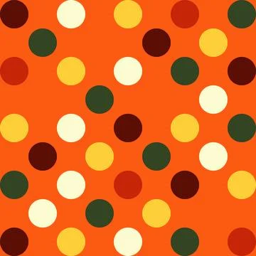Seamless pattern of polka dots in vibrant colors, ideal for modern luxury des Stock Illustration