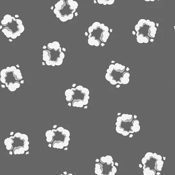 Seamless pattern pollution dust burst cartoon vector Stock Illustration