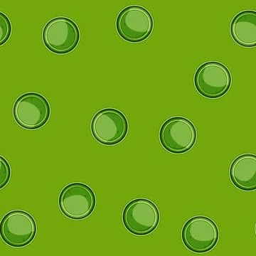 Seamless pattern pollution plastic bottle cap cartoon vector Illustrazione stock