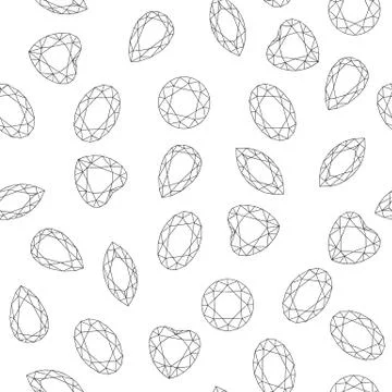 Seamless pattern with polygonal diamond shapes . Vector background Stock Illustration