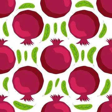 Seamless pattern with pomegranates. Decorative patterns of the pomegranate .. Illustrazione stock