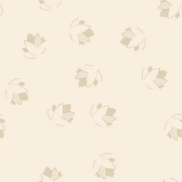 Seamless pattern pond lotus flower cartoon vector Stock Illustration