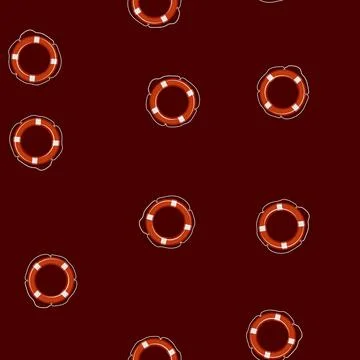 Seamless pattern pool lifebuoy cartoon vector Illustrazione stock