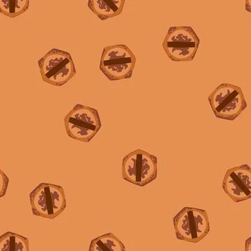 Seamless pattern pool rusty screw head cartoon vector Stockillustratie