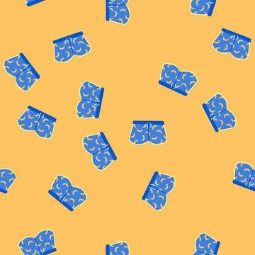Seamless pattern pool swimsuit men cartoon vector Stockillustratie