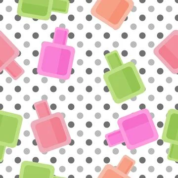 Seamless pattern in pop art retro style. Abstract seamless pattern for girls Stock Illustration
