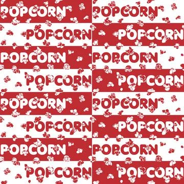 Seamless pattern with popcorn. Stock Illustration