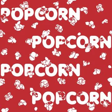Seamless pattern with popcorn. Stock Illustration