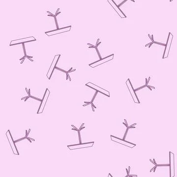 Seamless pattern por plastic table cartoon vector Stock Illustration