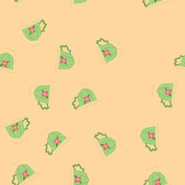 Seamless pattern porcelain vintage cup cartoon vector Stock Illustration