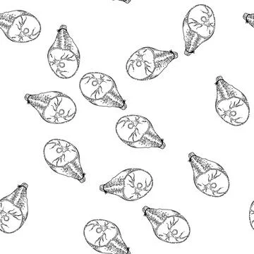 Seamless pattern pork meat sketch hand drawn Stock Illustration