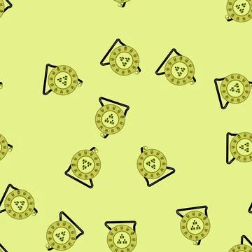 Seamless pattern Portable electrical extension cord reel providing power Illustrazione stock