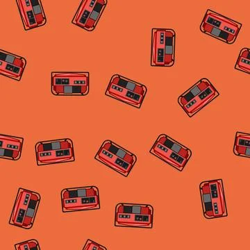Seamless pattern Portable electricity generator producing emergency power Stock Illustration