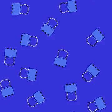 Seamless pattern portable luggage lock cartoon vector Stockillustratie