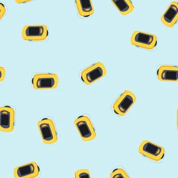 Seamless pattern portable oxygen fingertip monitor cartoon vector Stock Illustration