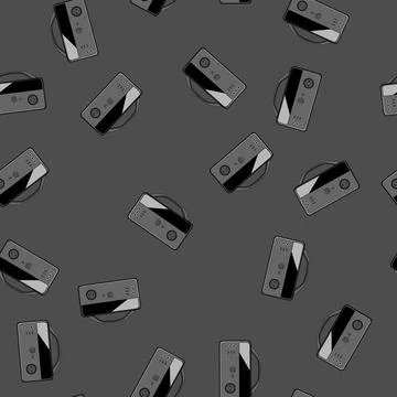 Seamless pattern Portable power station offering off grid energy, providing a Stockillustratie