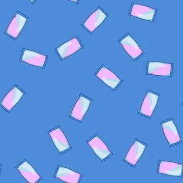 Seamless pattern portable snack pack cartoon vector Stockillustratie