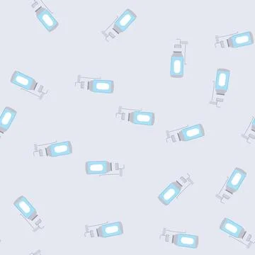 Seamless pattern portable throat spray bottle cartoon vector 스톡 일러스트
