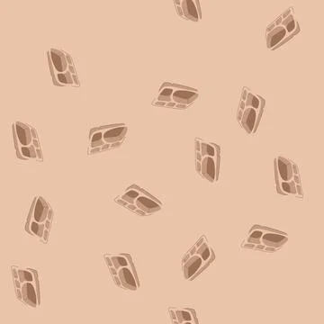 Seamless pattern portion multi section meal tray cartoon vector Stock Illustration